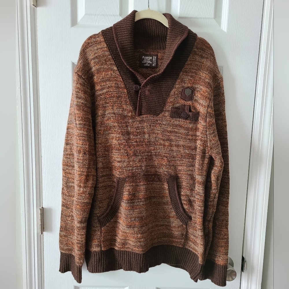 Parish Natiom Shawl Collar Wool Blend Pullover